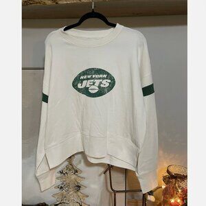 NFL Women’s New York Jets Sweater White NWT Size large Cotton